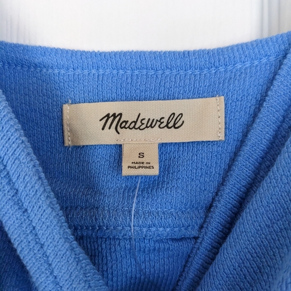 New Madewell Cutout Knot-Front Crop Tank Top - Picture 3 of 6